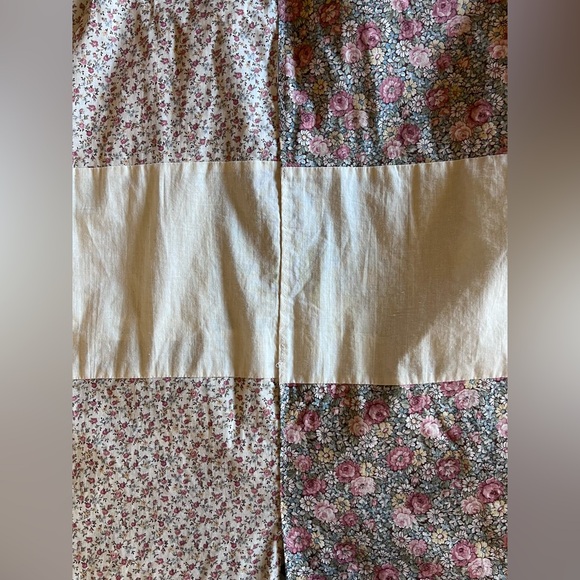 VTG Handmade Quilt Boho Prairie Patchwork Pinafore Apron Maxi Dress Hippie OOAK - Picture 14 of 14